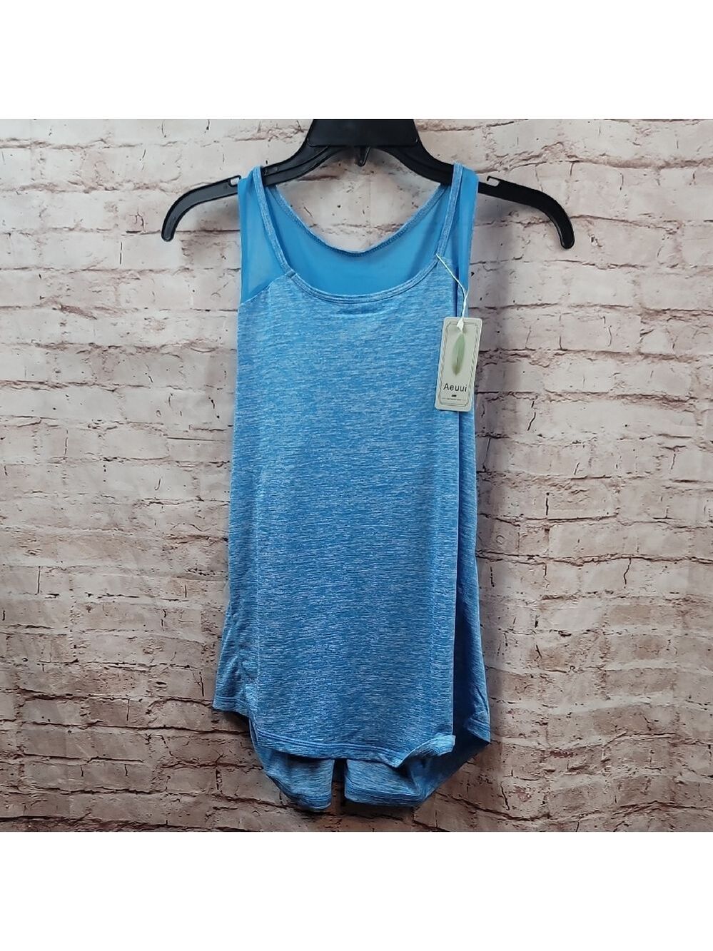 aeuui blue tank top medium new nwt